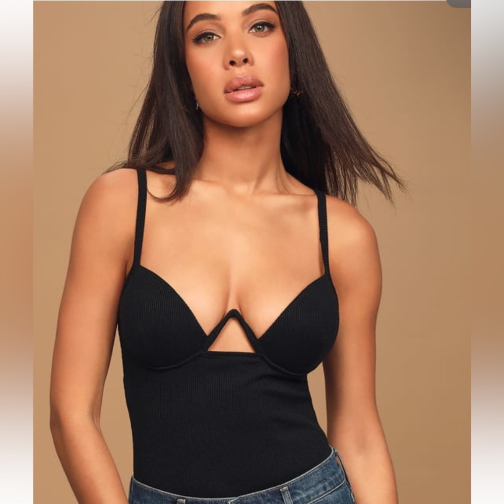 Lulus ribbed backless bodysuit